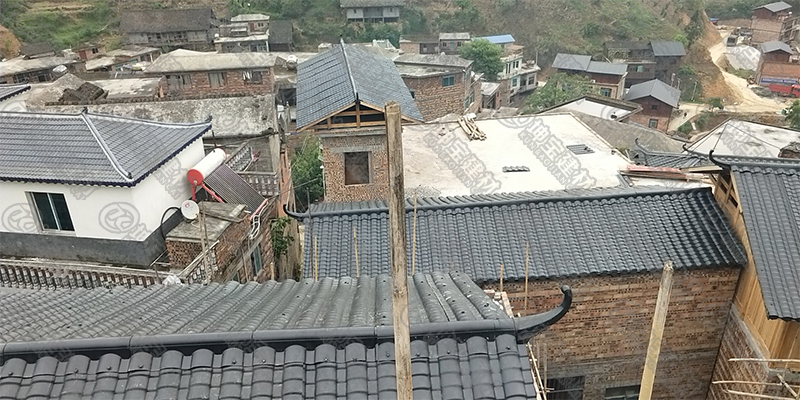 仿古樹(shù)脂小青瓦新農村風(fēng)貌改造