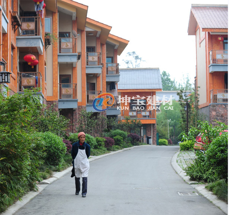成都“幸福田園”新農村建設使用合成樹(shù)脂瓦