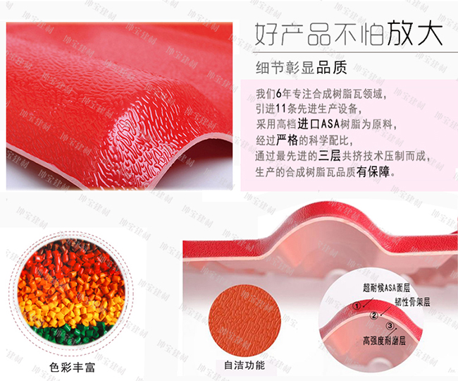 優(yōu)質(zhì)樹(shù)脂瓦細節圖