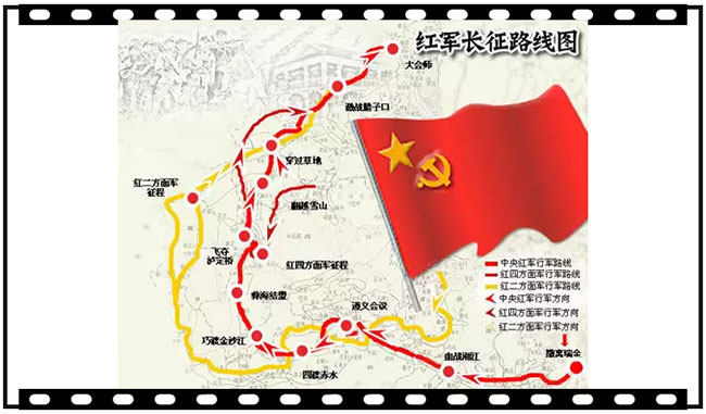紅軍長(cháng)征路線(xiàn)圖