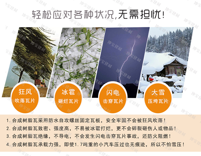 ASA樹(shù)脂瓦輕松應對屋面積雪